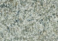Engineered Grey 6 MM Quartz Stone Tops Bahan Bersih Mudah Dibersihkan