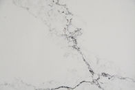 15MM Batu Kuarsa Carrara Putih Kustom Dipoles Dengan Meja Dapur
