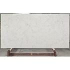 3200 * 1600 Carrara Quartz Stone Kitchen Island Chalky Veins Tertanam