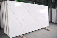 White Artificial Calacatta Quartz Stone Slab NSF Bersertifikat Untuk Benchtop