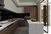 Meja Dapur Batu Kuarsa Buatan Carrara Putih dengan Antifouling