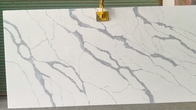 Calacatta Marble Look Quartz Stone Slab Untuk Dekorasi Dapur Atas