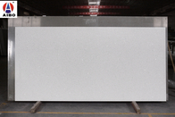 White Mirror Artificial Quartz Slabs Ukuran 3200 * 1800mm Untuk Vanity Island Bench Top