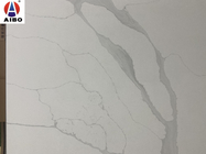 Ketahanan Tinggi Calacatta White Quartz Stone Polished Surface Strong Crack Resistance