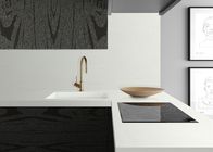 Putih Solid 93% Batu Kuarsa Buatan Untuk Kamar Mandi Meja Dapur