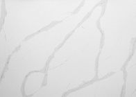 Kekerasan Tinggi Putih Abu-abu Countertops Kuarsa Direkayasa Quartz Tile Anti Slip