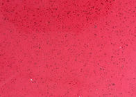Mawar Merah Daur Ulang Kaca Kuarsa Countertops Tahan Gores 3000mm X 1400mm