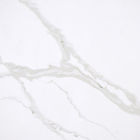 Pola Kepingan Salju Putih Batu Kuarsa Calacatta Dengan Meja Dapur