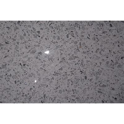 Dipoles 3200 * 1600MM Abu-abu Direkayasa Buatan Kuarsa Slab Countertop Ketebalan Disesuaikan