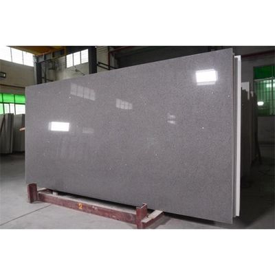 Dipoles 3200 * 1600MM Abu-abu Direkayasa Buatan Kuarsa Slab Countertop Ketebalan Disesuaikan