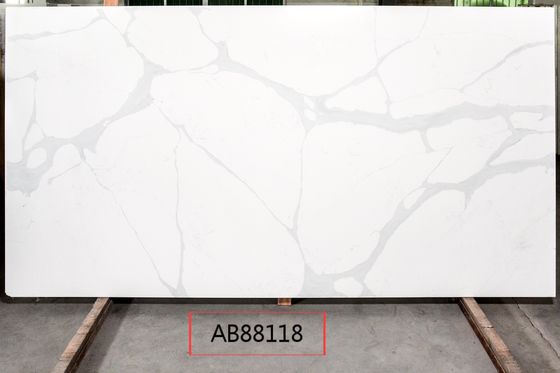 6mm Tebal Meja Kuarsa Buatan Meja Isolasi Panas Ubin Lantai Atas Benchtop