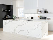 Meja dapur kuarsa calacatta putih yang direkayasa SGS