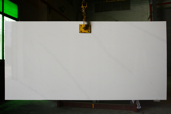 Vanitytop White Calacatta Artificial Quartz Dengan Meja Dapur Ukuran 3200 * 1800 * 30