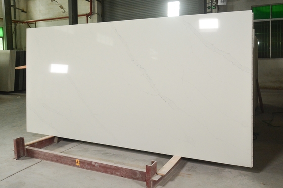 Vanitytop White Calacatta Artificial Quartz Dengan Meja Dapur Ukuran 3200 * 1800 * 30