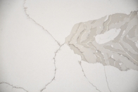 Calacatta White Quartz Stone Permukaan Padat 25mm Tebal Meja Dapur