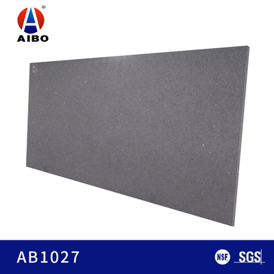 Dipoles 3200 * 1600MM Abu-abu Direkayasa Buatan Kuarsa Slab Countertop Ketebalan Disesuaikan