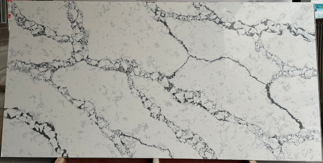 NSF Granite Quartz Stone Benchtop Kitchen 8mm Tebal Snow White Quartz Island Top Faux Stone Siding Panels