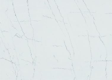 SGS NSF Calacatta Quartz Stone Scratch Resistance Non Toxic 6.5 Mohz Hardness Meja Restoran